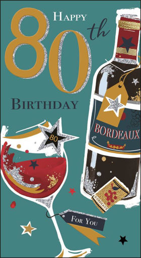 Picture of HAPPY 80TH BIRTHDAY CARD